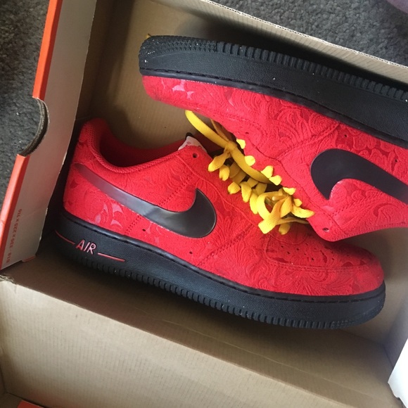 nike air force 1 red paisley